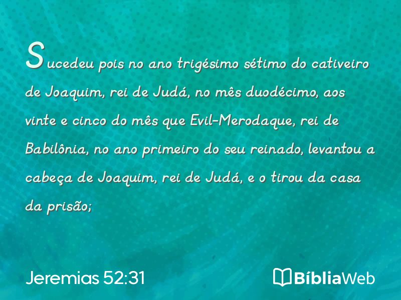 Jeremias 52:31 em imagem para compartilhar