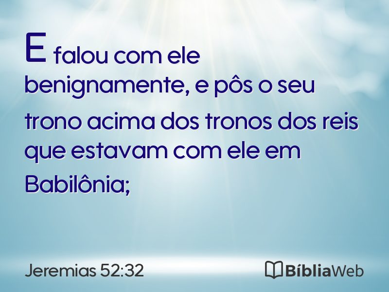 Jeremias 52:32 em imagem para compartilhar