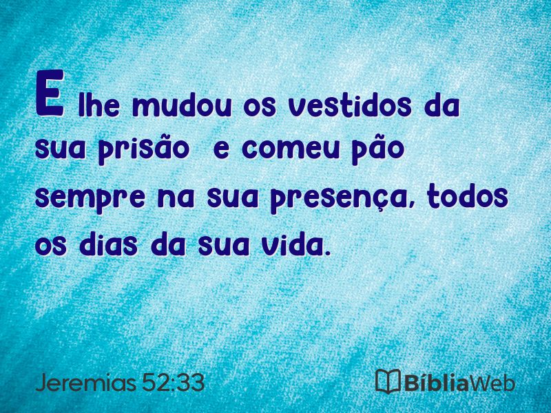 Jeremias 52:33 em imagem para compartilhar