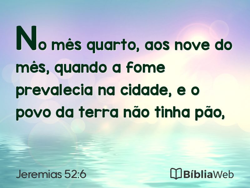Jeremias 52:6 em imagem para compartilhar