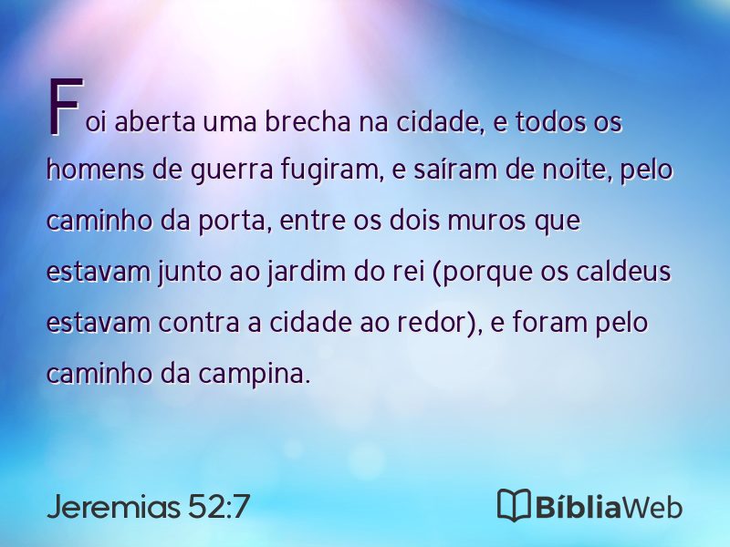 Jeremias 52:7 em imagem para compartilhar