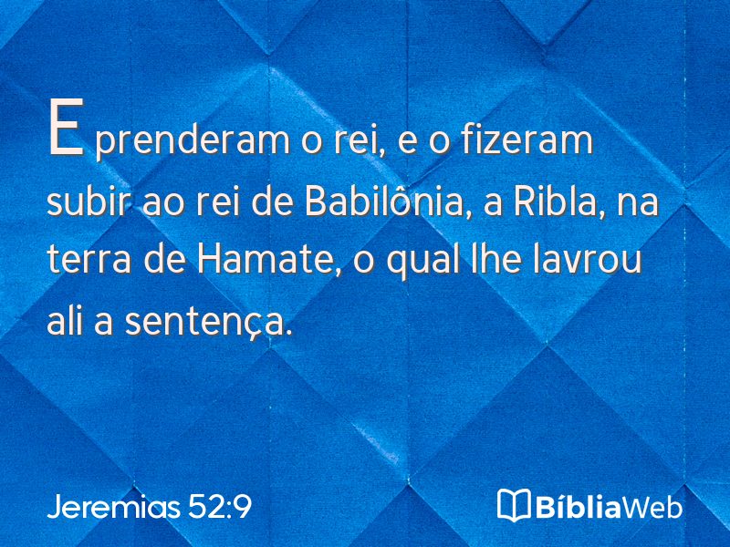 Jeremias 52:9 em imagem para compartilhar