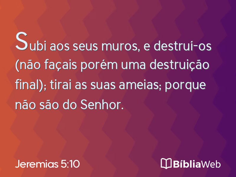 Jeremias 5:10 em imagem para compartilhar
