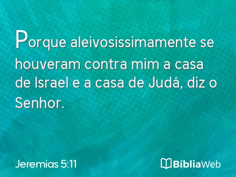 Jeremias 5:11 em imagem para compartilhar