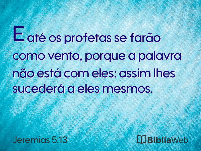 Jeremias 5:13 em imagem para compartilhar