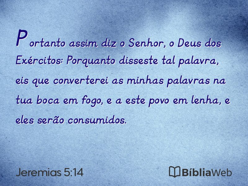 Jeremias 5:14 em imagem para compartilhar