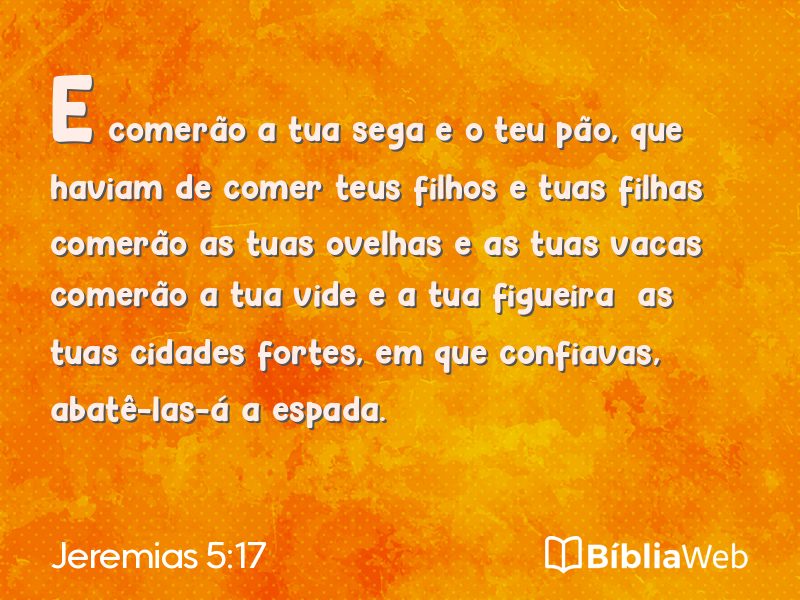 Jeremias 5:17 em imagem para compartilhar