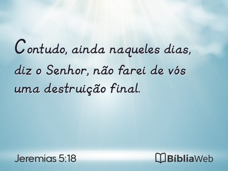 Jeremias 5:18 em imagem para compartilhar