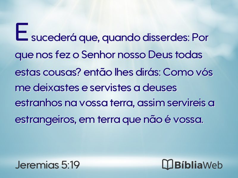 Jeremias 5:19 em imagem para compartilhar