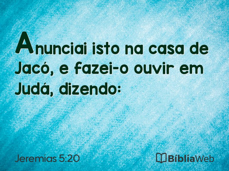 Jeremias 5:20 em imagem para compartilhar