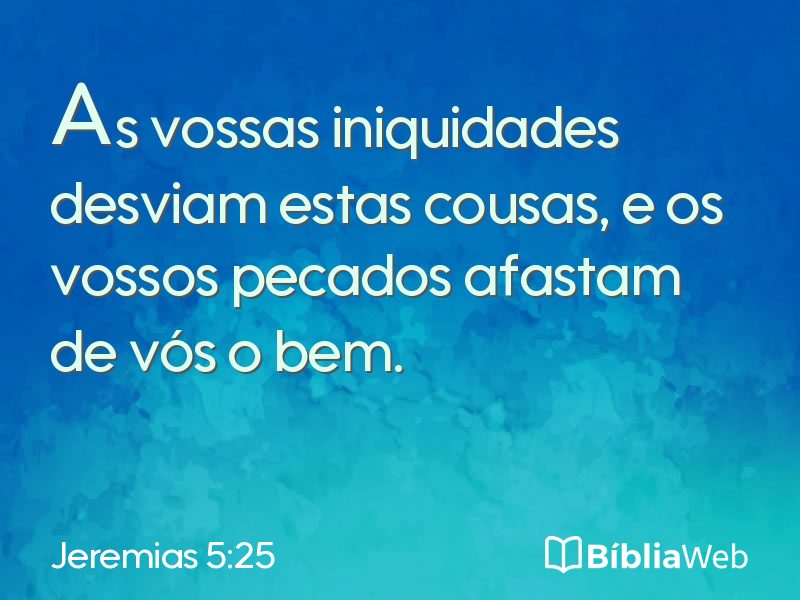 Jeremias 5:25 em imagem para compartilhar