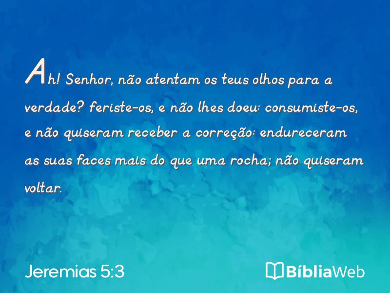 Jeremias 5:3 em imagem para compartilhar