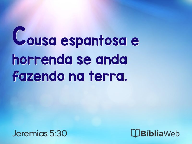 Jeremias 5:30 em imagem para compartilhar