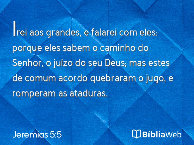 Jeremias 5:5 em imagem para compartilhar