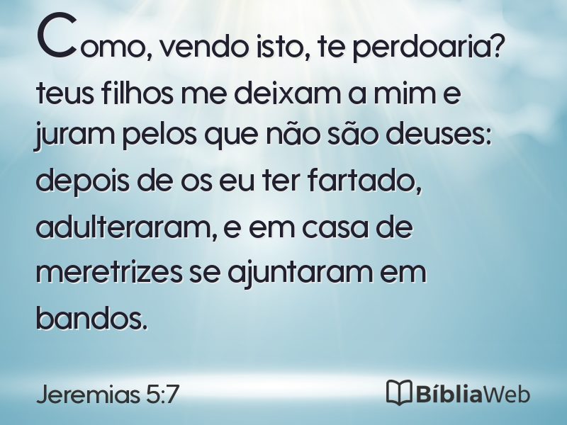 Jeremias 5:7 em imagem para compartilhar