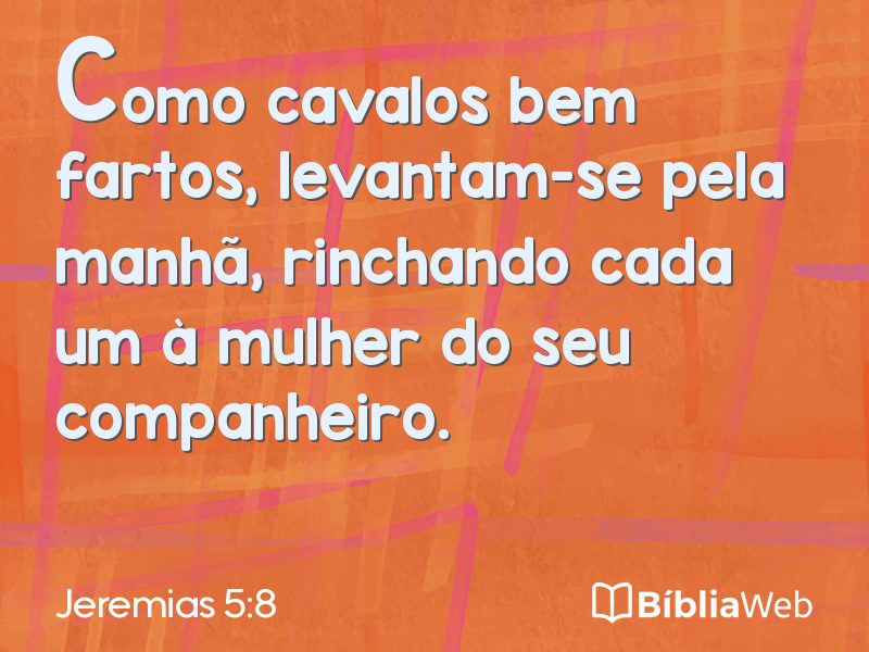 Jeremias 5:8 em imagem para compartilhar