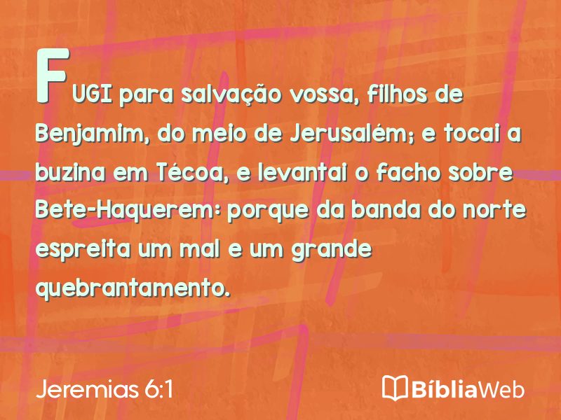 Jeremias 6:1 em imagem para compartilhar