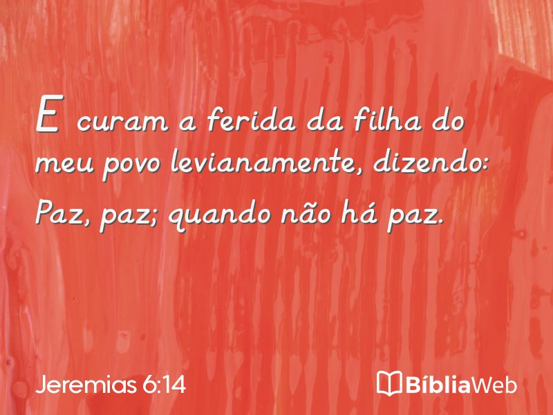 Jeremias 6:14 em imagem para compartilhar