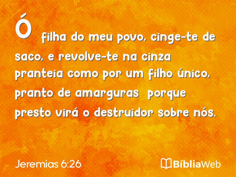 Jeremias 6:26 em imagem para compartilhar