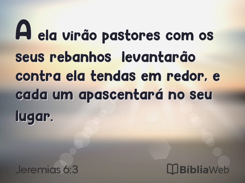 Jeremias 6:3 em imagem para compartilhar