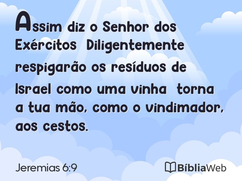 Jeremias 6:9 em imagem para compartilhar