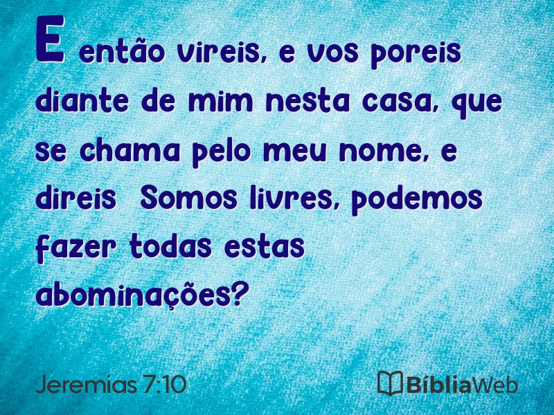 Jeremias 7:10 em imagem para compartilhar