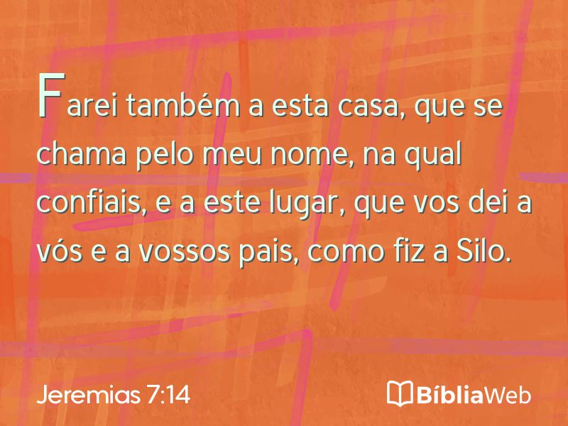 Jeremias 7:14 em imagem para compartilhar