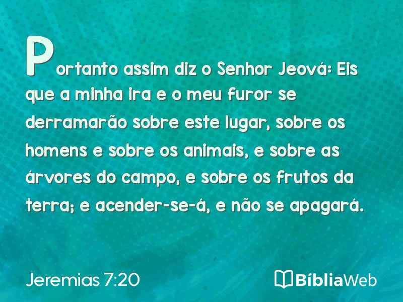 Jeremias 7:20 em imagem para compartilhar