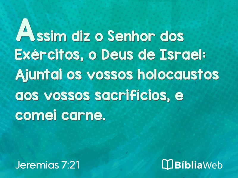Jeremias 7:21 em imagem para compartilhar