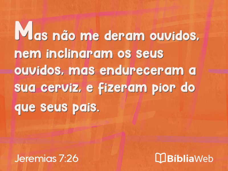 Jeremias 7:26 em imagem para compartilhar