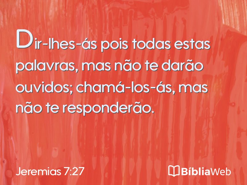 Jeremias 7:27 em imagem para compartilhar