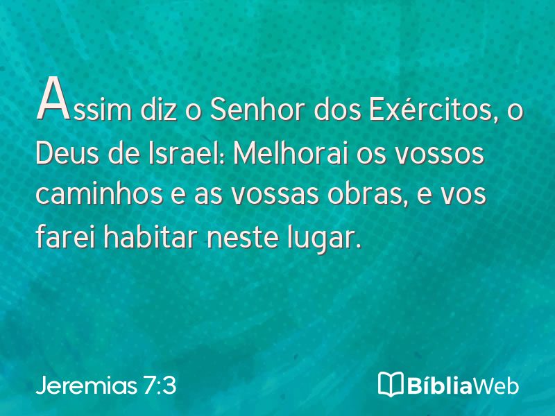 Jeremias 7:3 em imagem para compartilhar