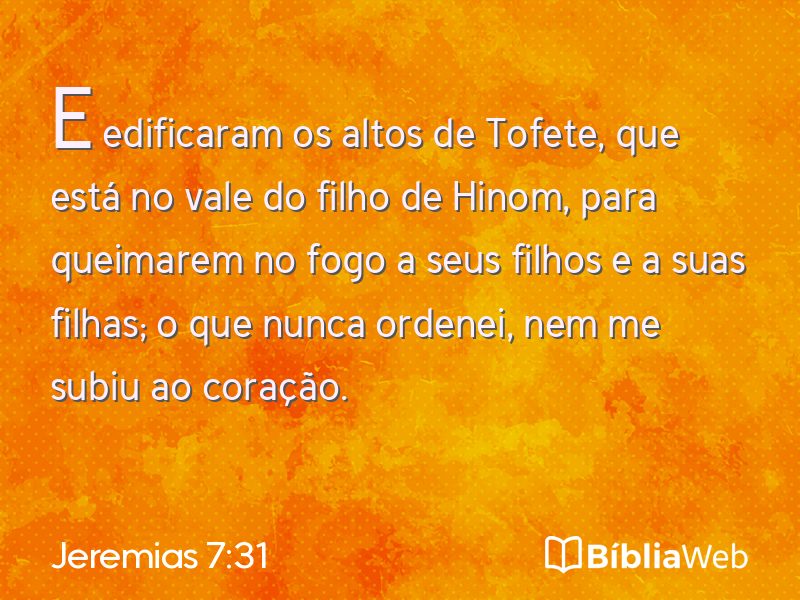 Jeremias 7:31 em imagem para compartilhar