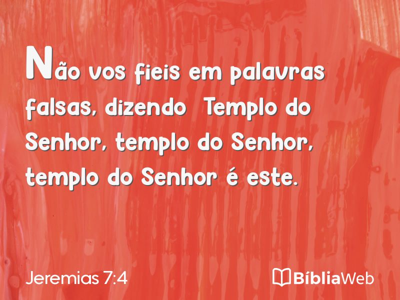 Jeremias 7:4 em imagem para compartilhar