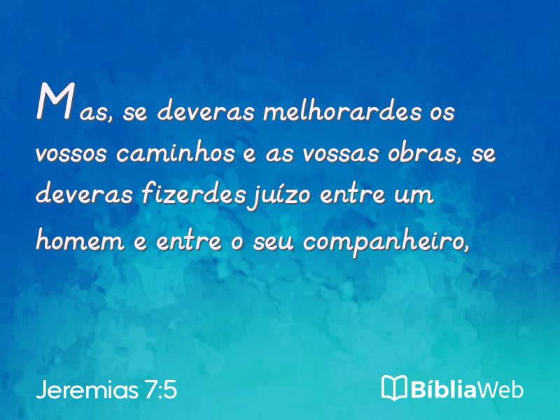 Jeremias 7:5 em imagem para compartilhar