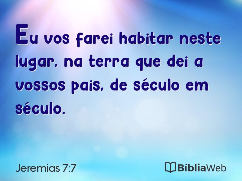 Jeremias 7:7 em imagem para compartilhar