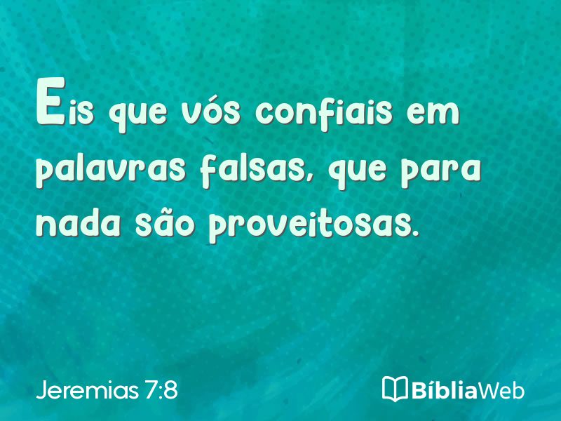 Jeremias 7:8 em imagem para compartilhar
