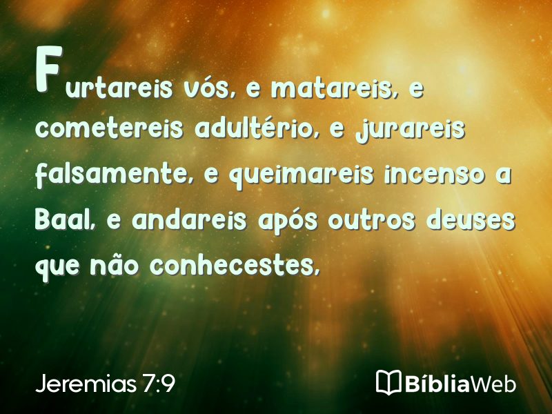 Jeremias 7:9 em imagem para compartilhar