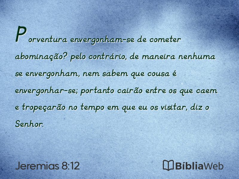 Jeremias 8:12 em imagem para compartilhar