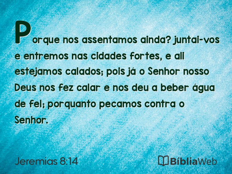 Jeremias 8:14 em imagem para compartilhar