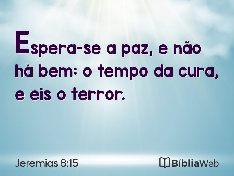 Jeremias 8:15 em imagem para compartilhar