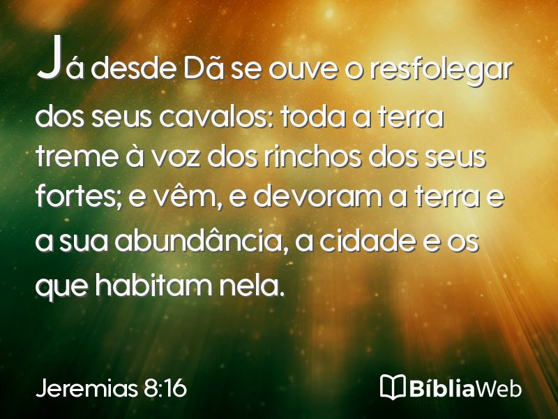 Jeremias 8:16 em imagem para compartilhar