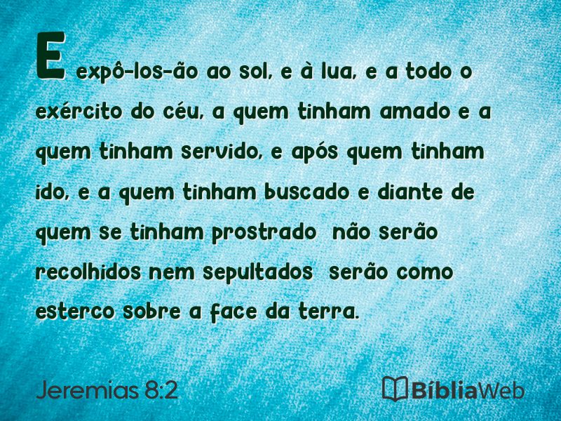 Jeremias 8:2 em imagem para compartilhar