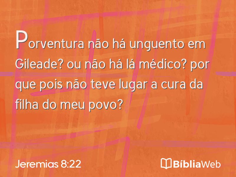 Jeremias 8:22 em imagem para compartilhar
