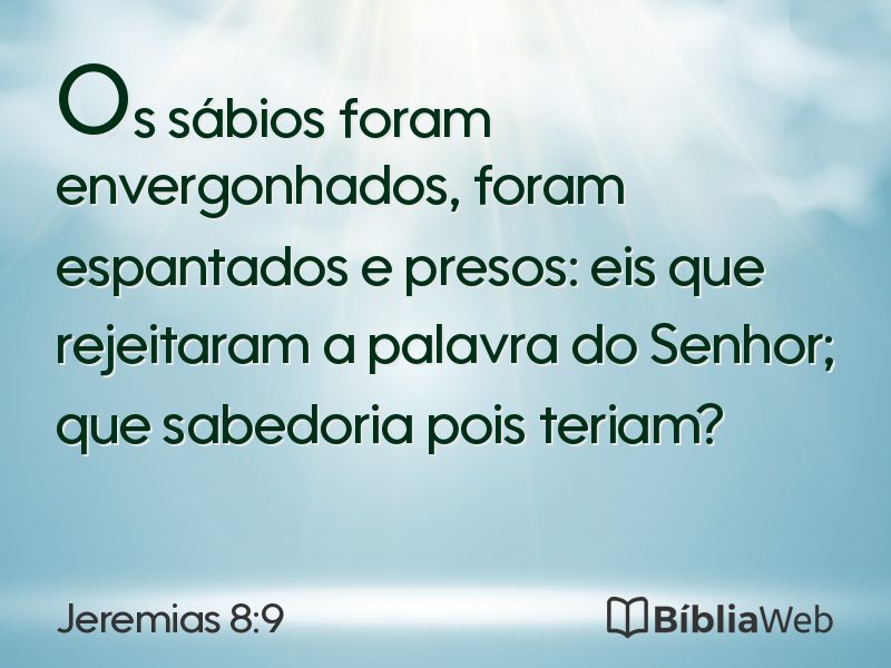 Jeremias 8:9 em imagem para compartilhar