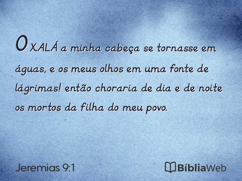 Jeremias 9:1 em imagem para compartilhar
