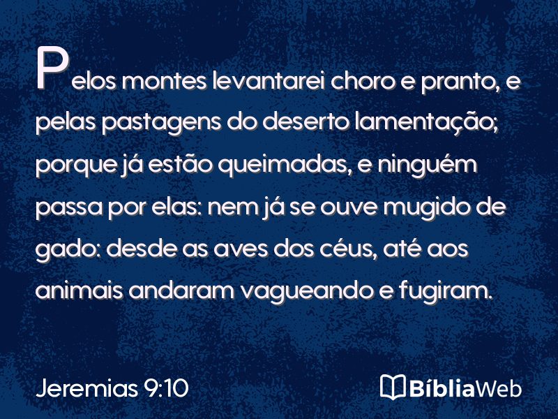 Jeremias 9:10 em imagem para compartilhar