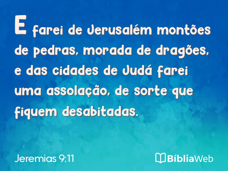 Jeremias 9:11 em imagem para compartilhar