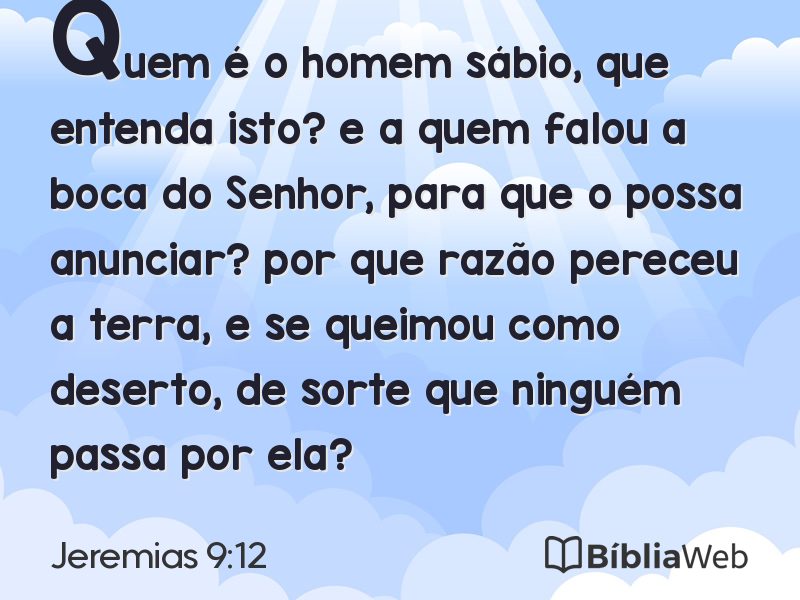 Jeremias 9:12 em imagem para compartilhar