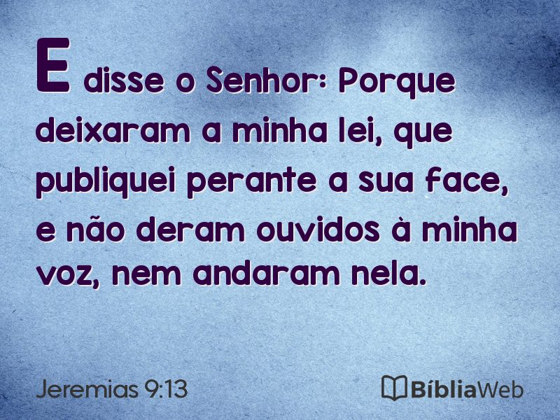 Jeremias 9:13 em imagem para compartilhar